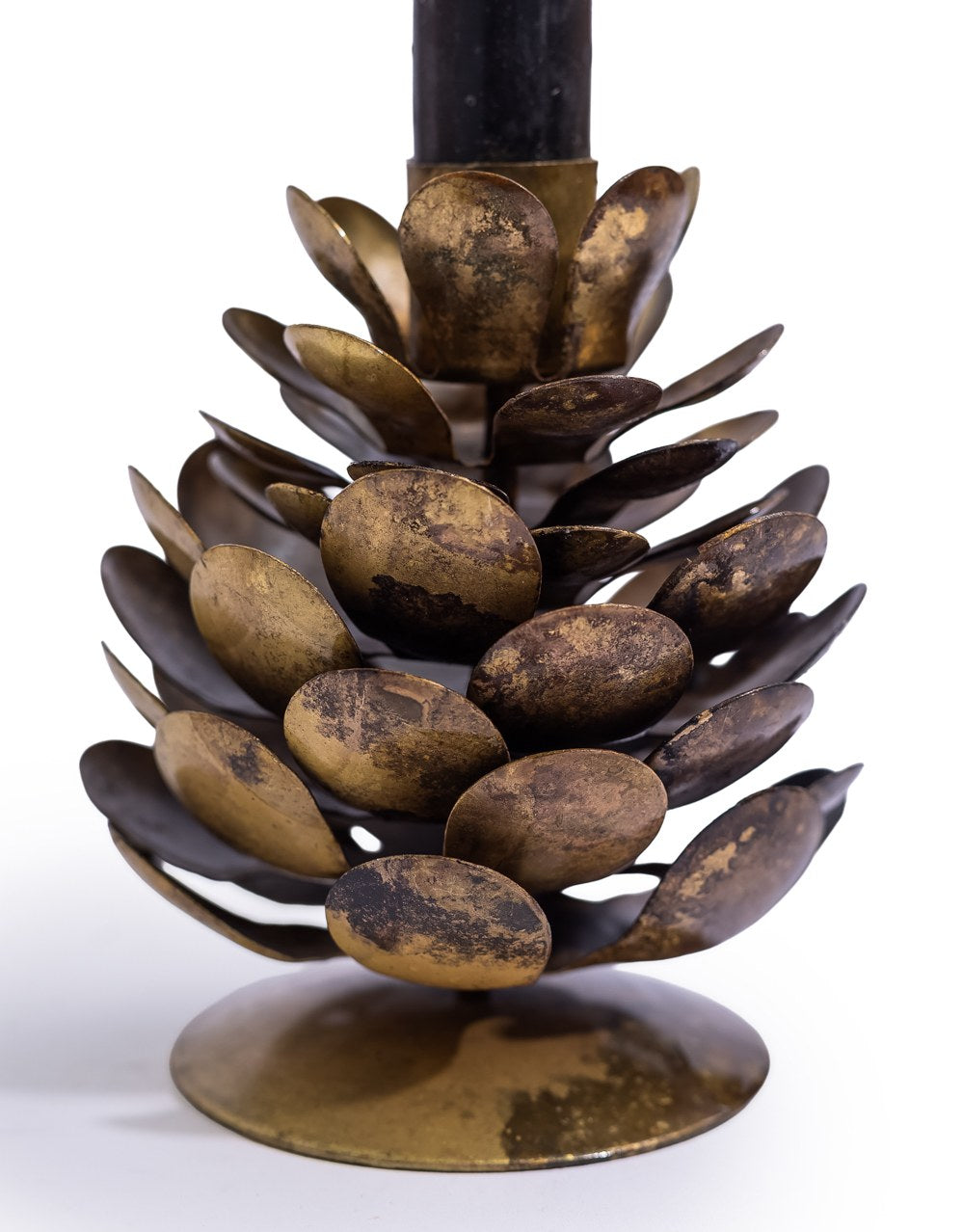 Antique Gold Pinecone Candle Holder - RGF27