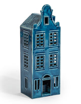 Blue Metal "Amsterdam" Canal House Tealight Holder - RGF28
