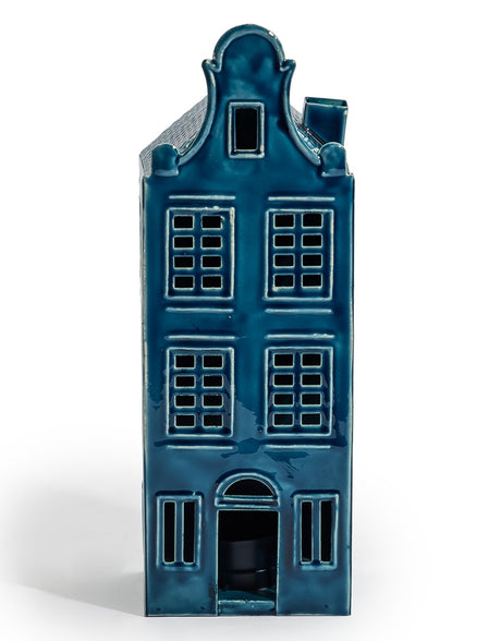 Blue Metal "Amsterdam" Canal House Tealight Holder - RGF28