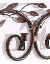 Large Antiqued Bronze Heart Wreath Wall Sconce - RGF31