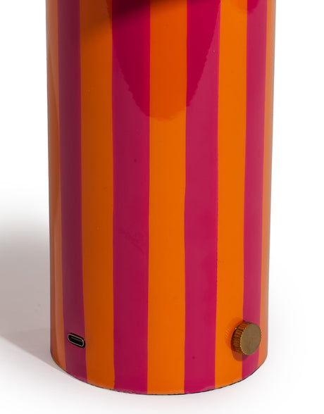 Orange/Pink Stripe Rechargeable Table Lamp - RTL20