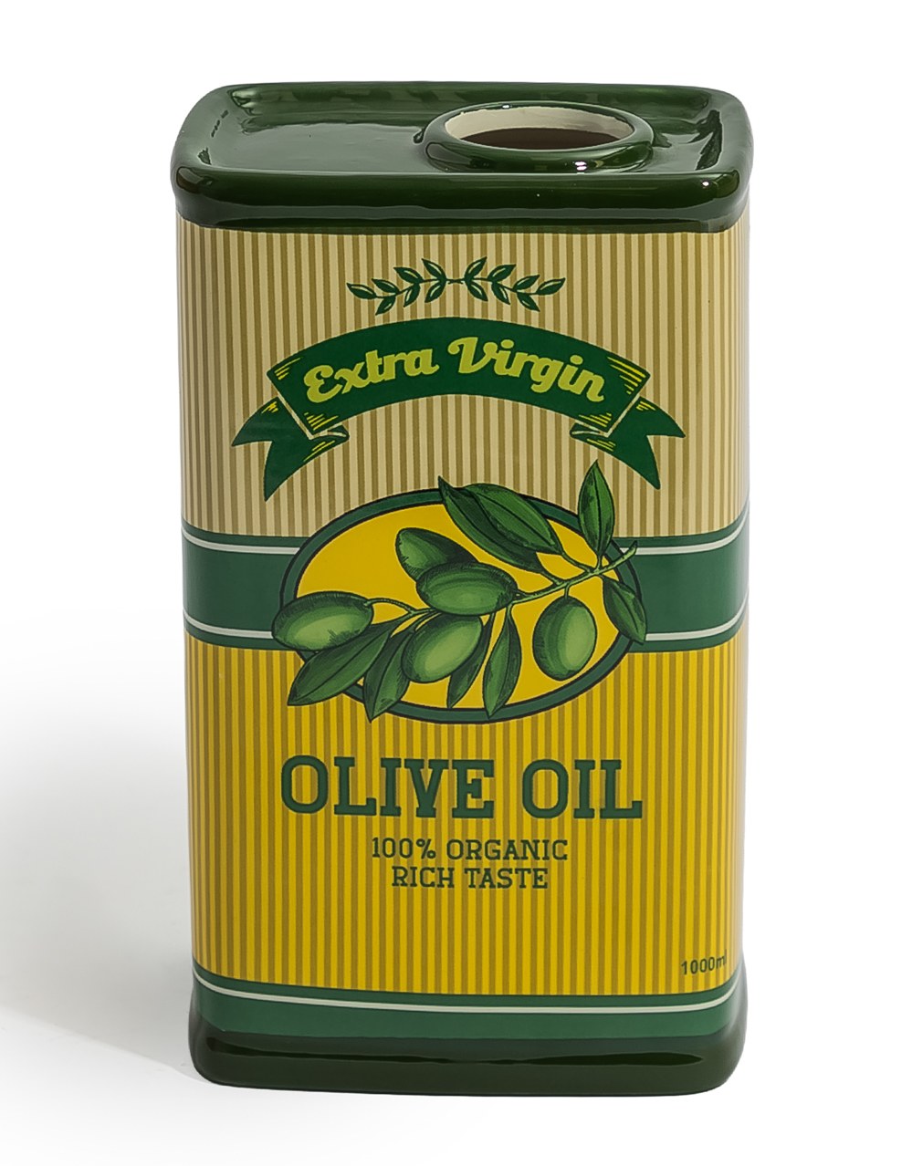 Retro Olive Oil Drum Ceramic Vase - CRT165