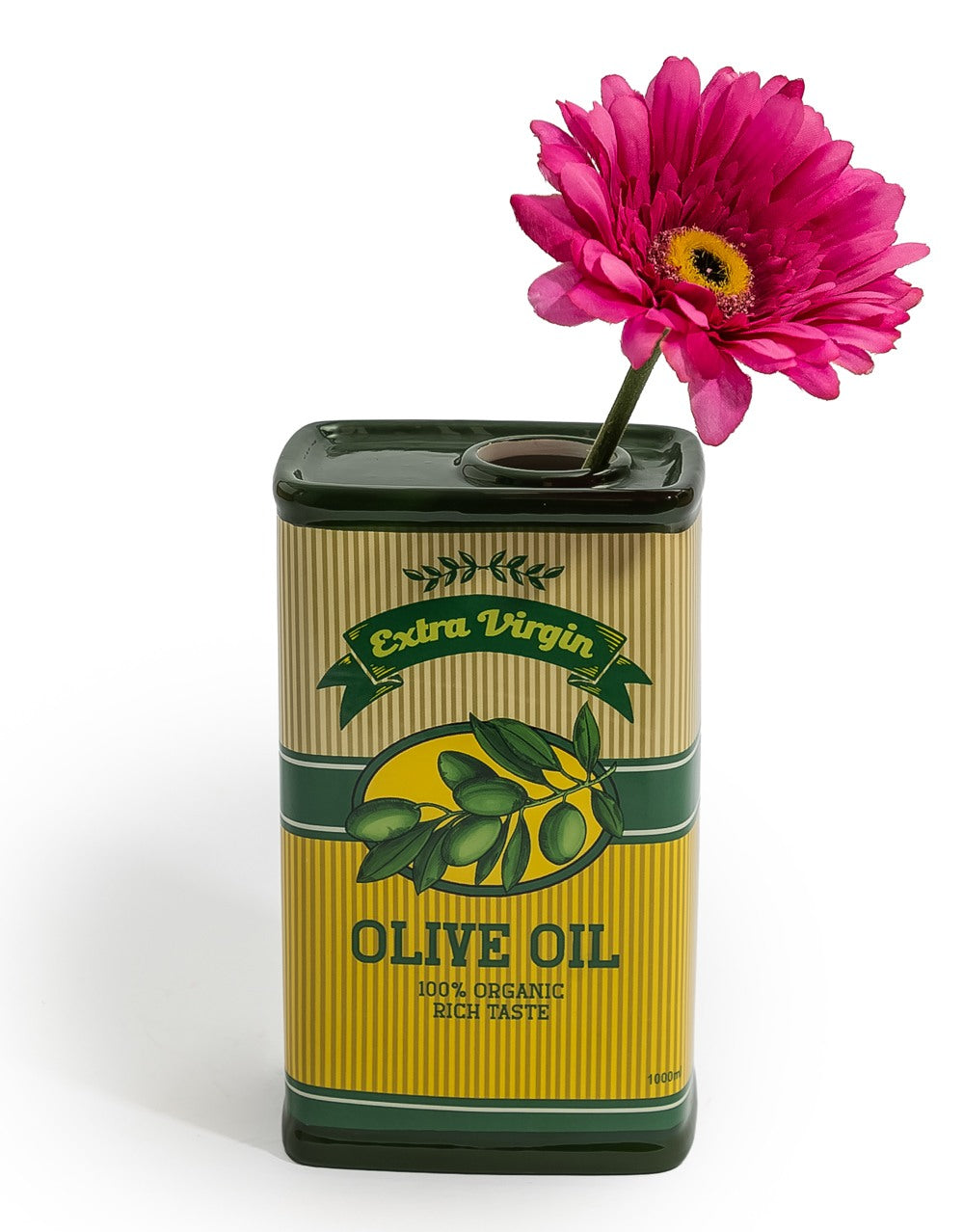 Retro Olive Oil Drum Ceramic Vase - CRT165