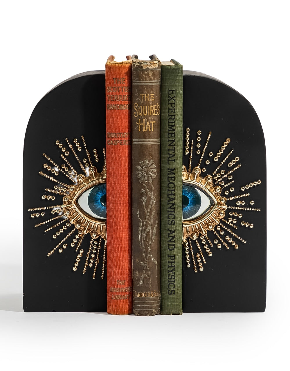 Pair of Embossed "Sunburst Eye" Bookends - CRT167
