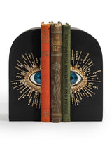 Pair of Embossed "Sunburst Eye" Bookends - CRT167