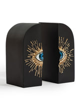 Pair of Embossed "Sunburst Eye" Bookends - CRT167
