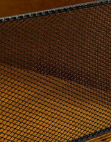 Classic Wood and Metal Mesh Record Box - FC49