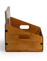 Classic Wood and Metal Mesh Record Box - FC49