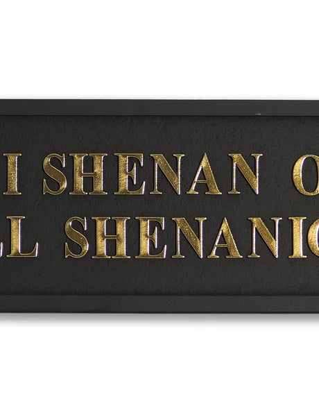 Black & Gold "Shenanigan" Wall Sign - RS117