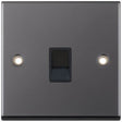 Selectric 7M-Pro Black Nickel 1 Gang RJ11 Socket with Black Insert