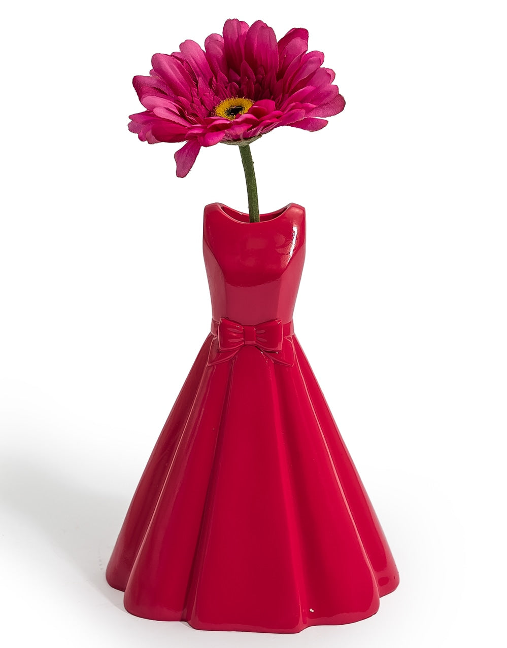 Dark Pink Retro Dress Stem Vase - CRT157