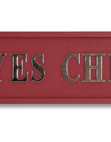 Red & Silver "Yes Chef" Wall Sign - RS122