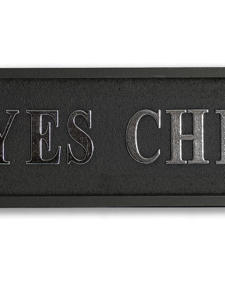 Black & Silver "Yes Chef" Wall Sign - RS124