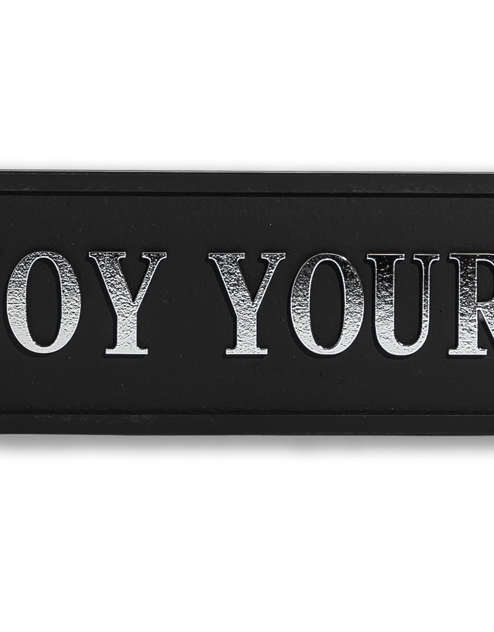 Black & Silver "Enjoy Your Poo" Wall Sign - RS135