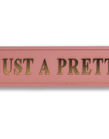 Pink & Gold "Not Just A Pretty Face" Wall Sign - RS139