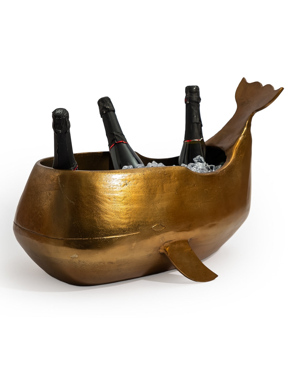 Large Gold Aluminium Whale Ice Bucket - DRP30