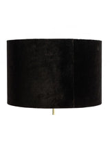 Black Velvet 40cm Cylinder Shade w/ Gold Inner Lining - LNS11