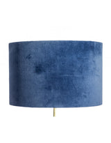 Light Royal Blue 40cm Velvet Cylinder Shade w/ Gold Inner Lining - LNS13