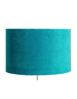 "Ocean" Velvet 40cm Cylinder Shade w/ Gold Inner Lining - LNS14