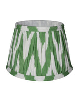 Green Zigzag Ikat Gathered / Pleated 40cm Lampshade - LNS15