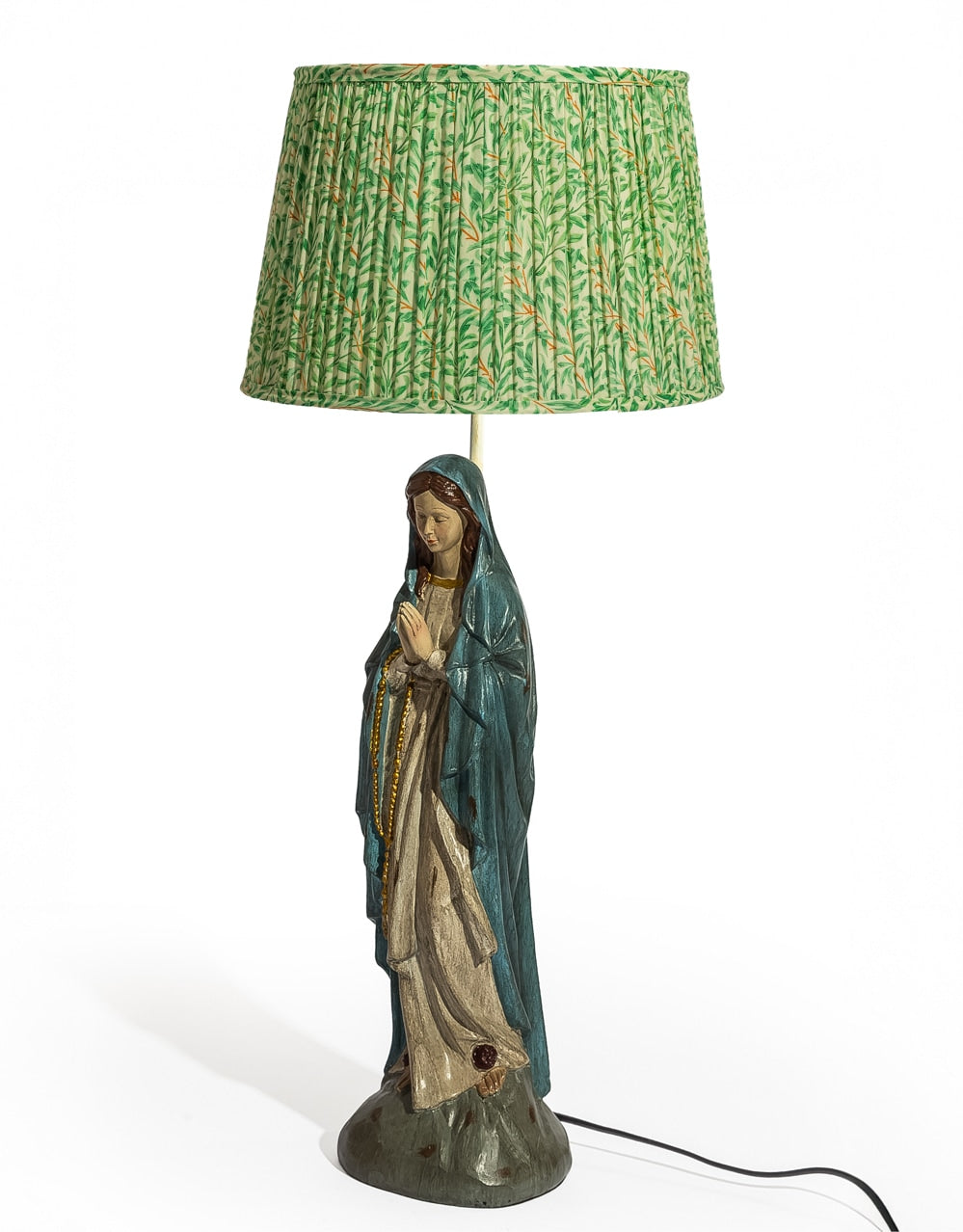 Green "Willow" Gathered / Pleated 40cm Lampshade - LNS18