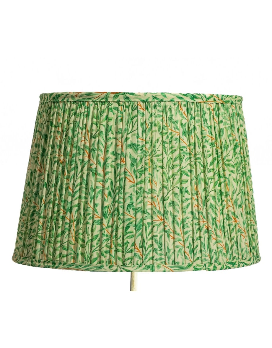 Green "Willow" Gathered / Pleated 40cm Lampshade - LNS18