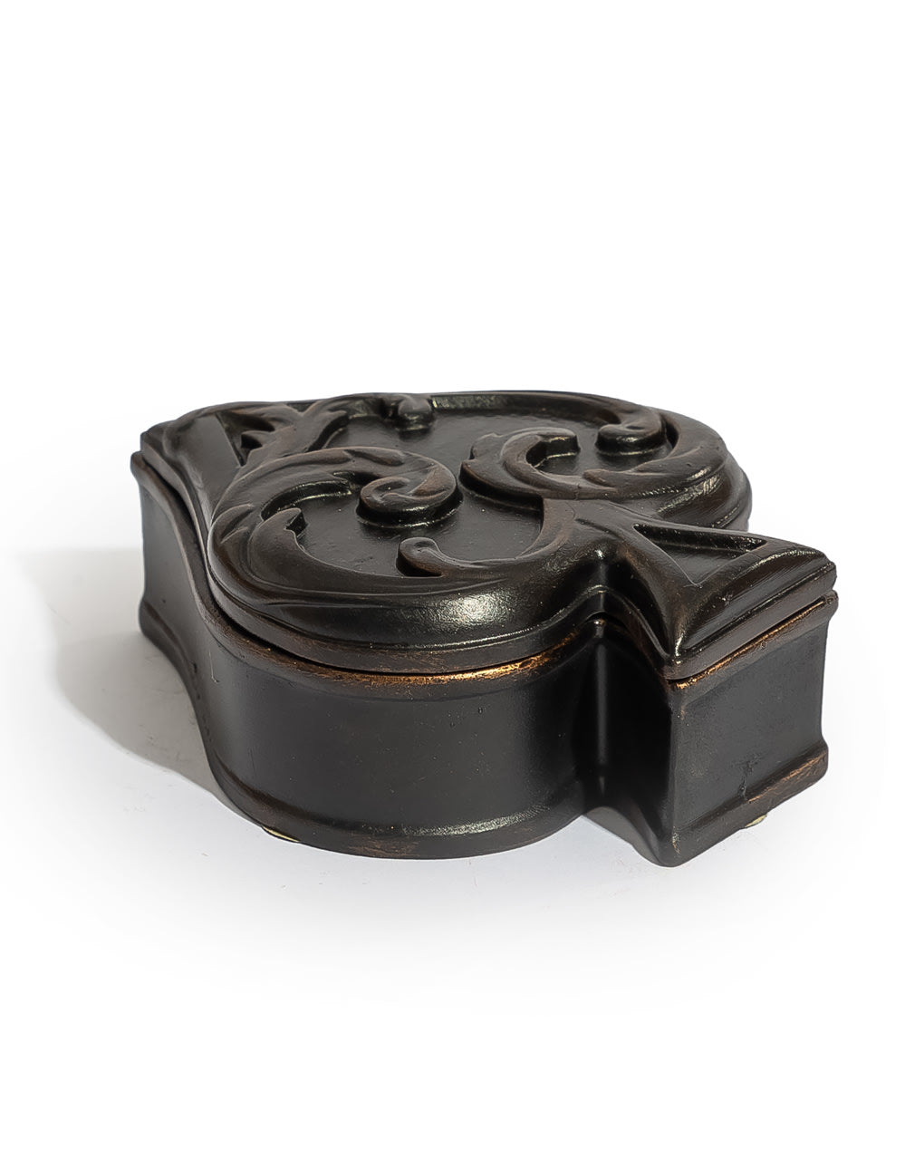 Antique Black "Spade" Storage / Trinket Box - MK226