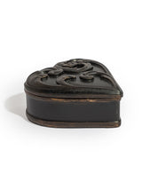 Antique Black "Heart" Storage / Trinket Box - MK227