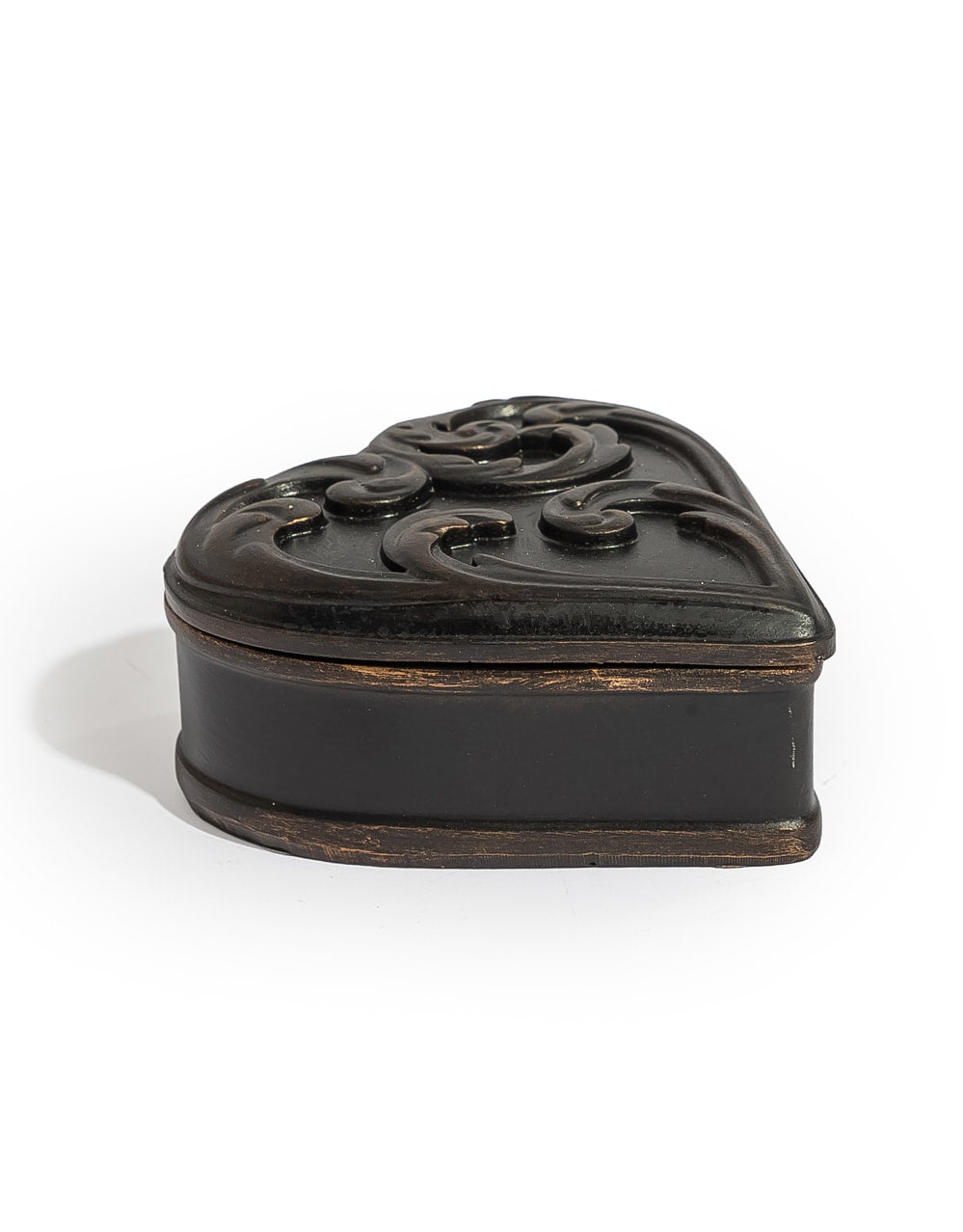 Antique Black "Heart" Storage / Trinket Box - MK227