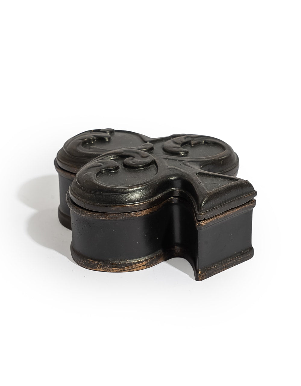 Antique Black "Club" Storage / Trinket Box - MK228