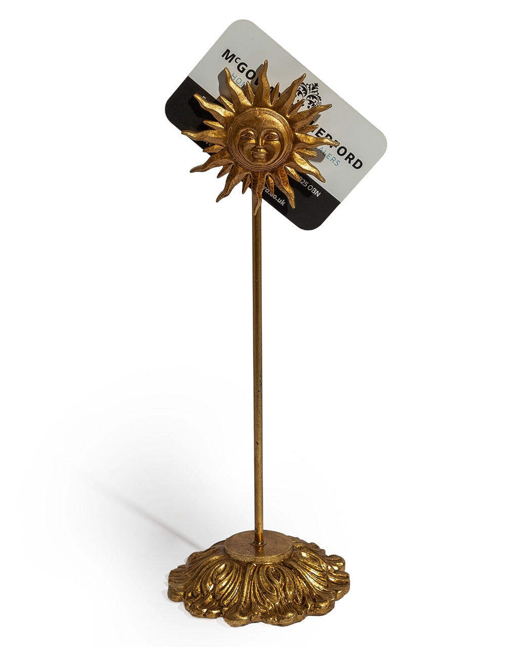 Gold "Sun" Magnetic Card / Photo Holder on Stand - MK233
