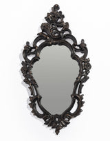Antiqued Black Ornate French Wall Mirror - MK240