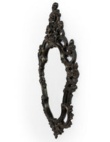 Antiqued Black Ornate French Wall Mirror - MK240