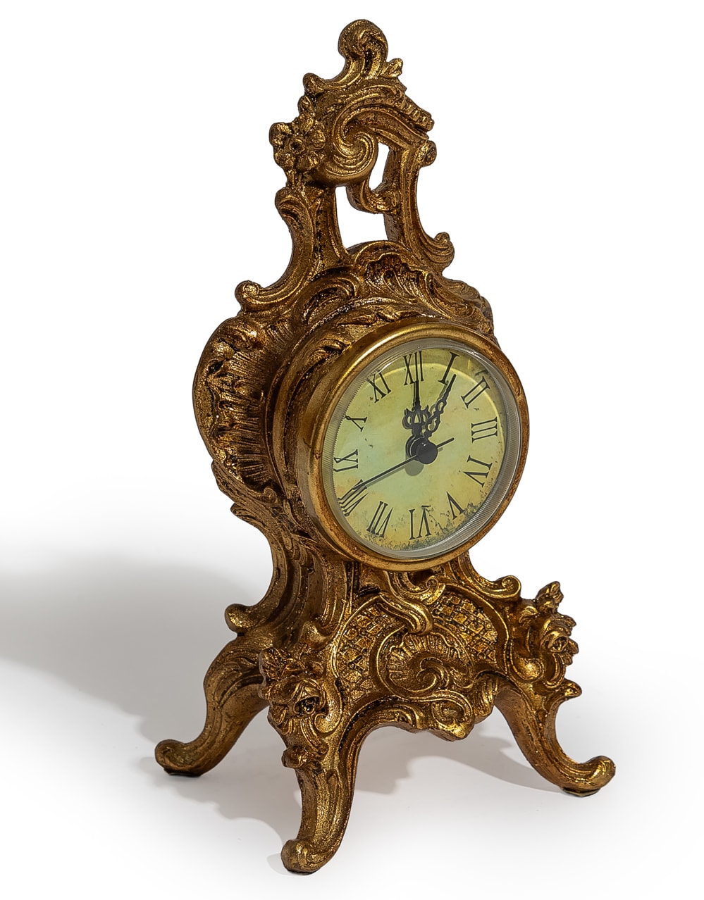 Antique Gold Ornate Mantle Clock - MK244