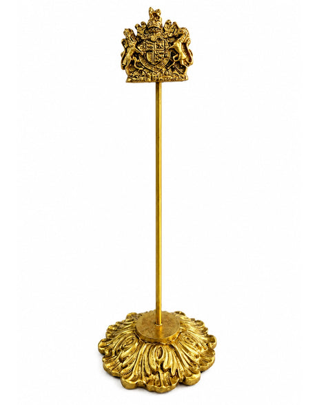Gold "Coat of Arms" Magnetic Card / Photo Holder on Stand - MK238