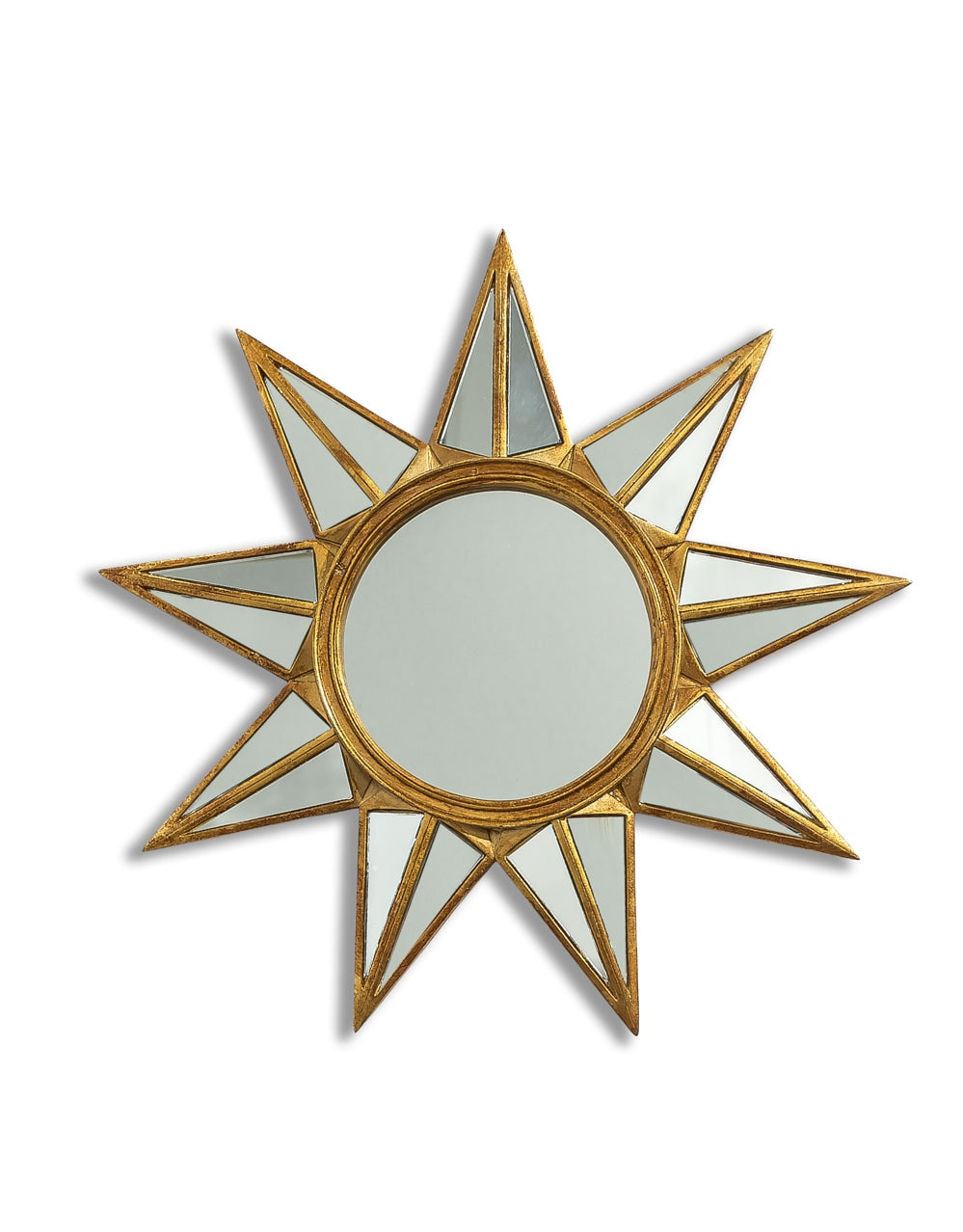 Antique Gold "Mirrored Star" Wall Mirror - MK248
