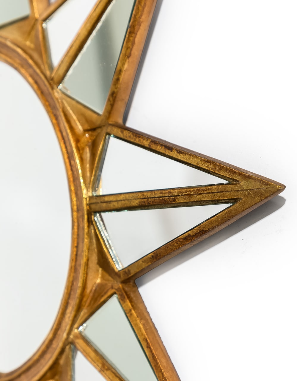 Antique Gold "Mirrored Star" Wall Mirror - MK248