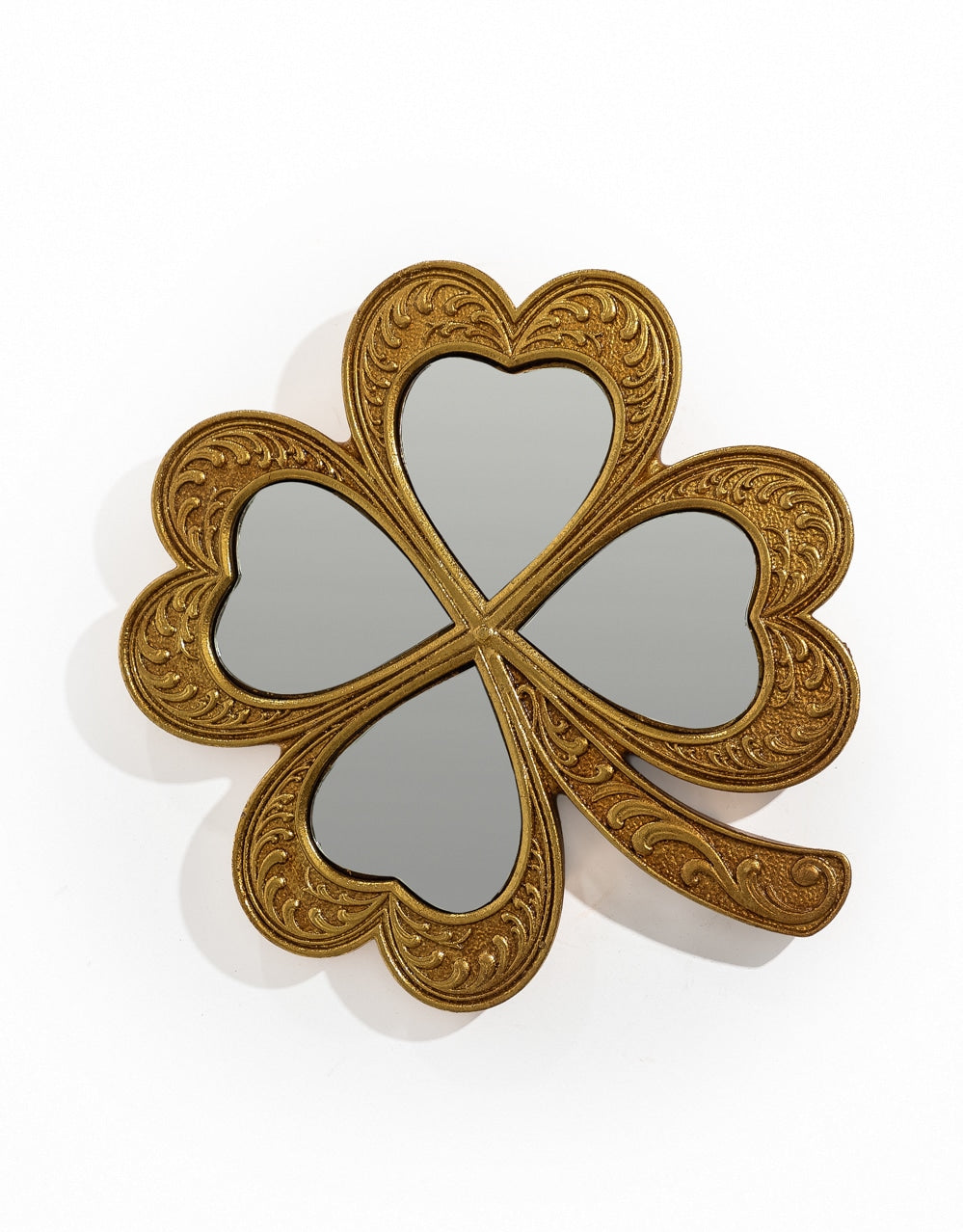 Antiqued Mirrored "4 Leaf Clover" Wall Decor - MK249