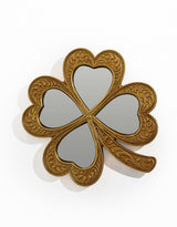 Antiqued Mirrored "4 Leaf Clover" Wall Decor - MK249