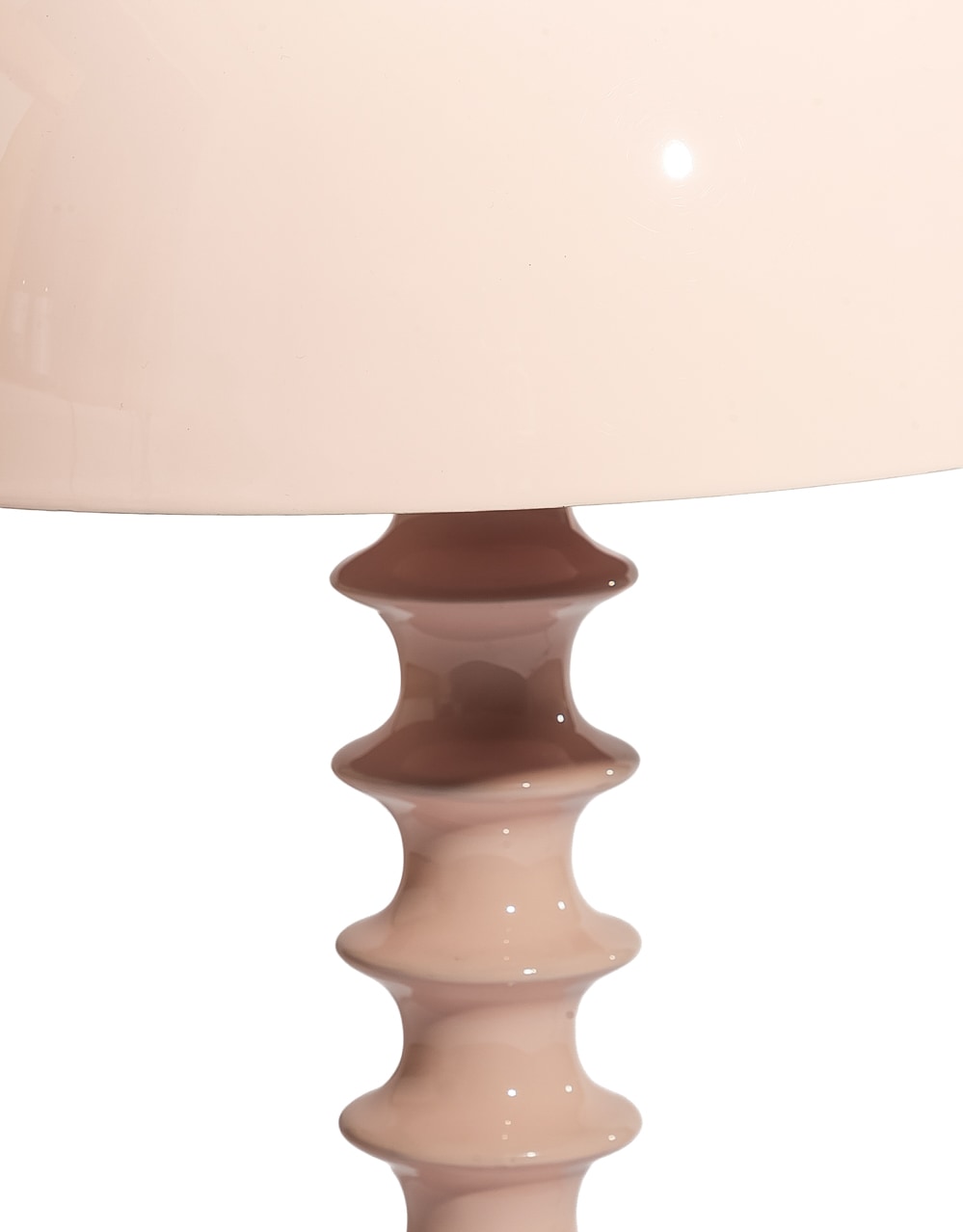 Pale Pink Large Ribbed Table Lamp - RTL16