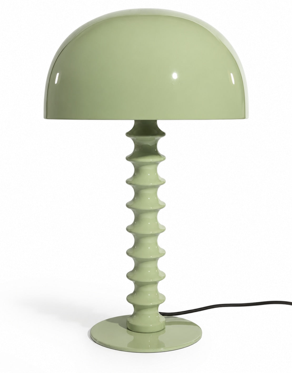 Pale Sage Green Large Ribbed Table Lamp - RTL18