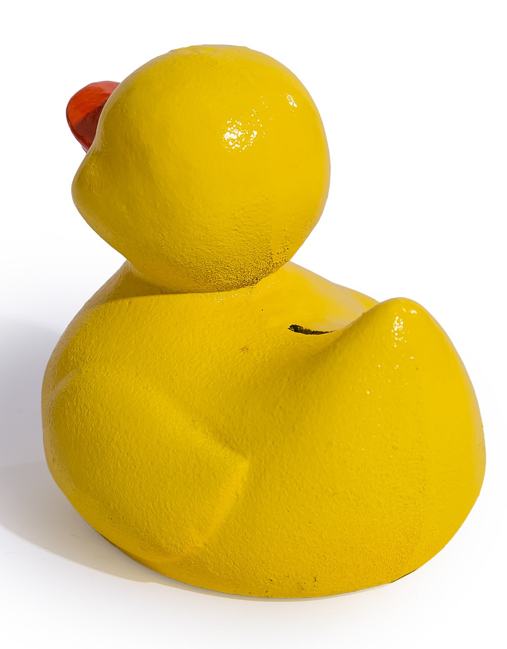 Cast Iron Antiqued Yellow Duck Coin Bank - STM112