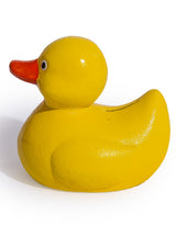 Cast Iron Antiqued Yellow Duck Coin Bank - STM112