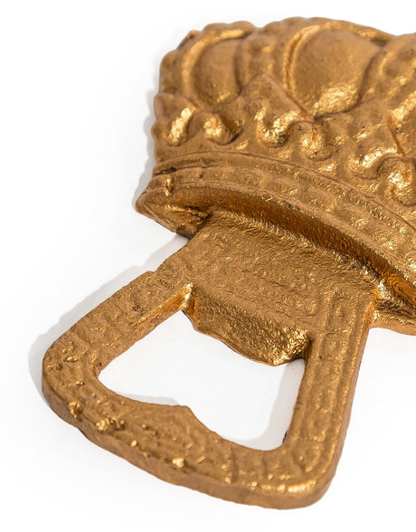 Antiqued Gold Regal Crown Bottle Opener - STM114