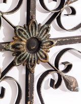 Antique Black Gothic Cross Wall-Mounted Candle Holder - JCS38
