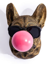Gold Pug Dog Bubblegum Wall Head - DVM79