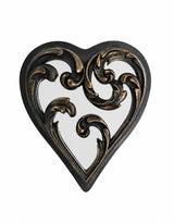 Set of 4 Antique Black "Playing Card Suits" Mirrored Wall Ornaments - MK260