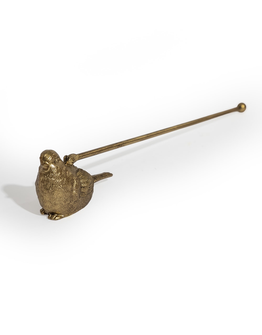 Antique Gold Sparrow Bird Candle Snuffer - ET384