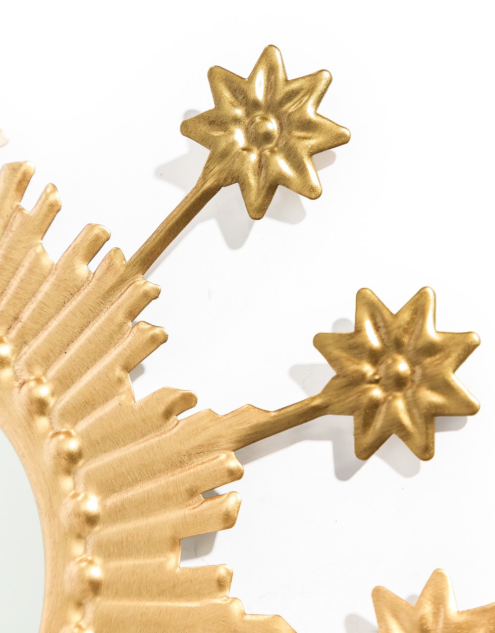 Gold Ex-Voto "Starburst" Heart Wall Mirror - ET389