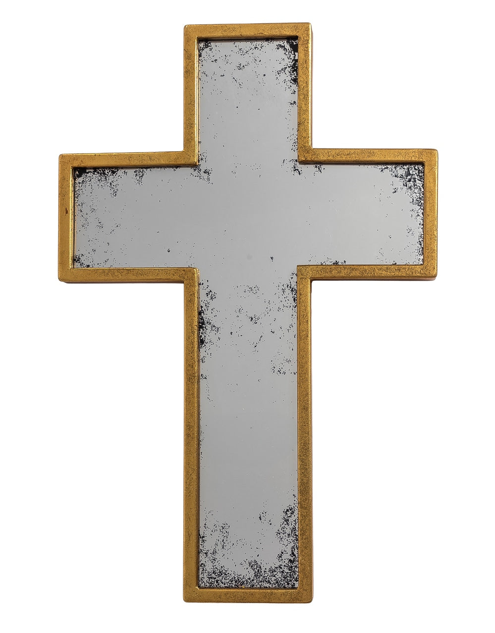 Gold Antiqued "Cross" Wall Mirror - ET391